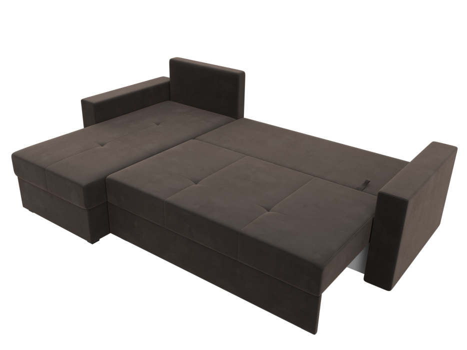 Диваны угловые в гостиную, Диван угловой Верона Лайт левый угол, велюр