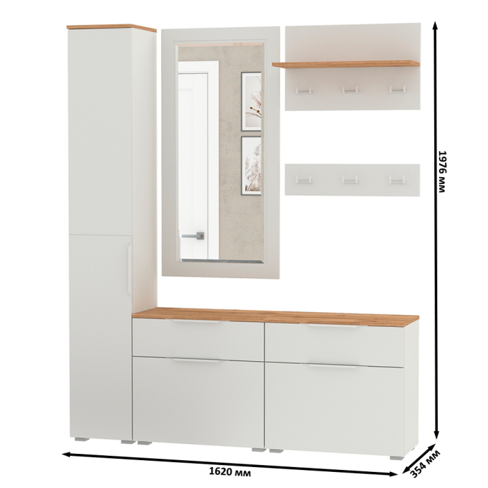 Прихожие, Мебель Октава  в узкую прихожую № 44