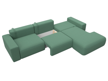 Диван угловой Лига-036 НПБ Классик Лонг правый угол, рогожка Амур