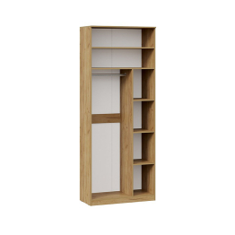 Шкаф комбинированный Хилтон с 2 дверями исп.2, дуб крафт золотой, графит матовый