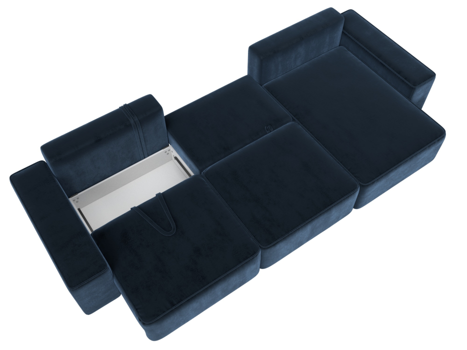 Диваны угловые в гостиную, Диван угловой Лига-074 угол универсальный, велюр TOWER