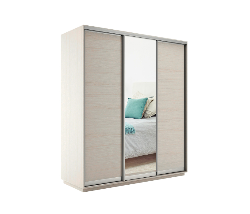 Шкафы-купе, Шкаф-купе Экспресс Медиум (1 зеркало) трио 2400 x 2100 x 600