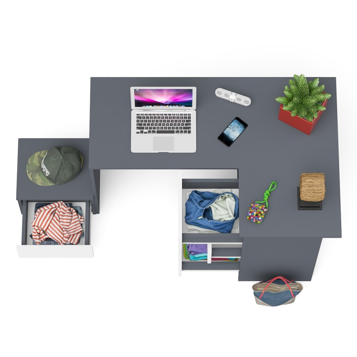 Угловые, Угловой компьютерный стол Мори МС-16 правый с тумбой ТМП400