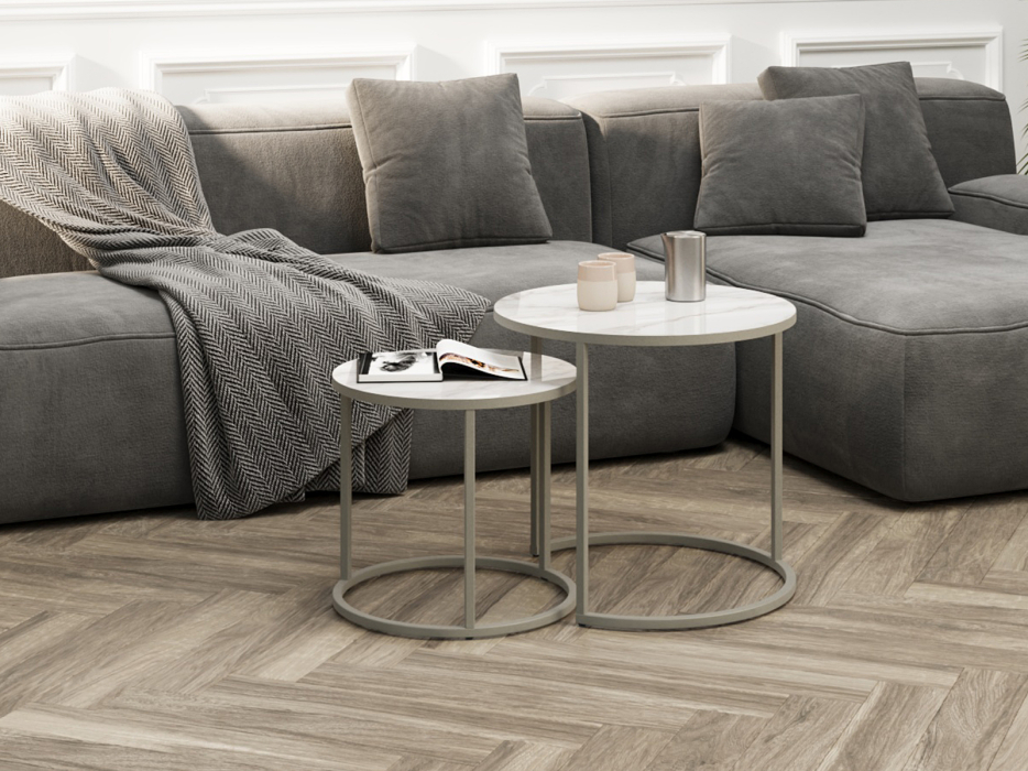 Журнальные столики, Комплект журнальных столов Sline Верона керамогранит 40/50