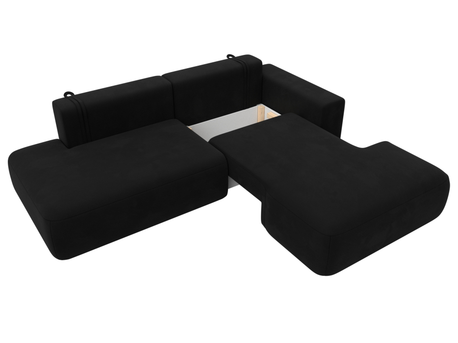 Диваны угловые в гостиную, Диван угловой Лига-036 Модерн правый угол, микровельвет