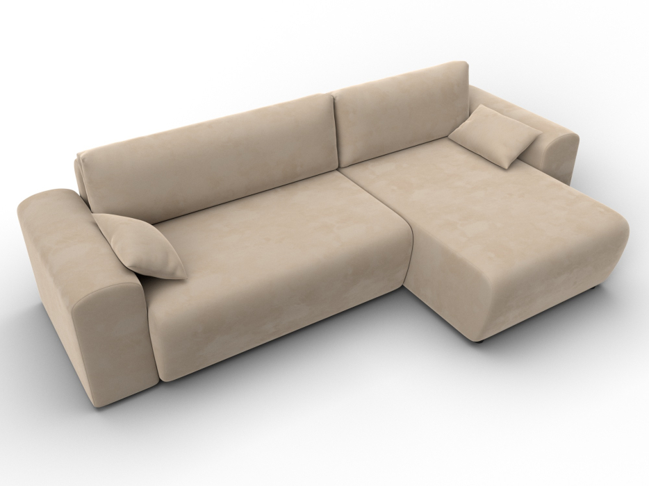 Диваны угловые в гостиную, Диван угловой Лига-099 угол универсальный, велюр SEVEN