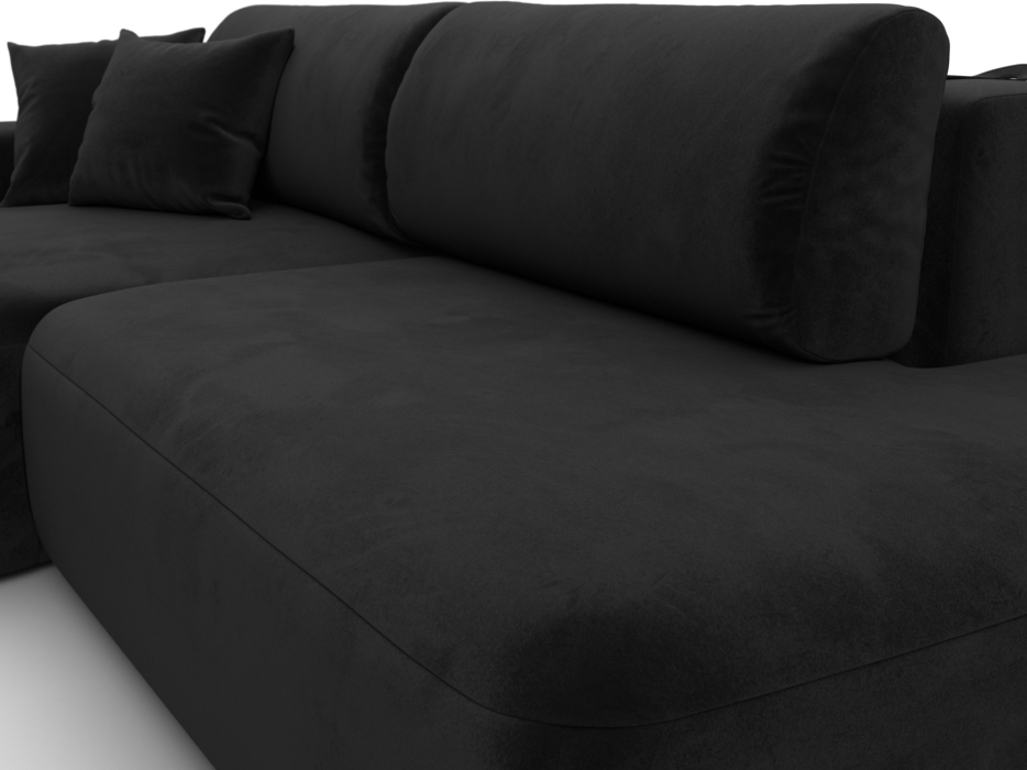 Диваны угловые в гостиную, Диван угловой Лига-036 НПБ Модерн левый угол, велюр