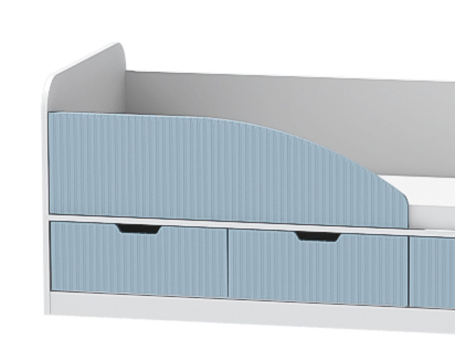 Детские кровати, Кровать 4 Левая МДФ Бриз Полосы