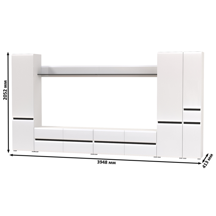 Стенки для гостиной, Сидней мебельная стенка комплектация № 111