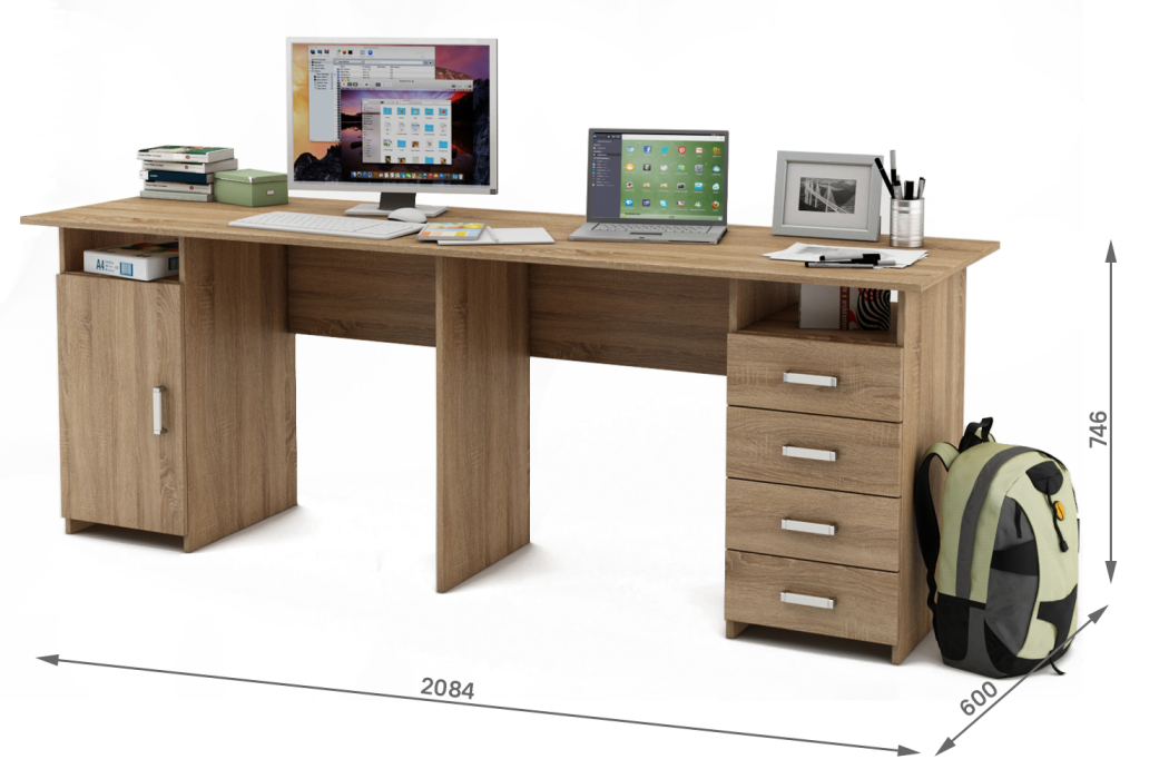 Прямые, Письменный стол Лайт-13