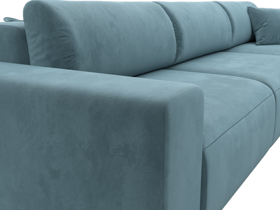 Диваны угловые в гостиную, Диван угловой Лига-036 Классик Лонг правый угол, велюр