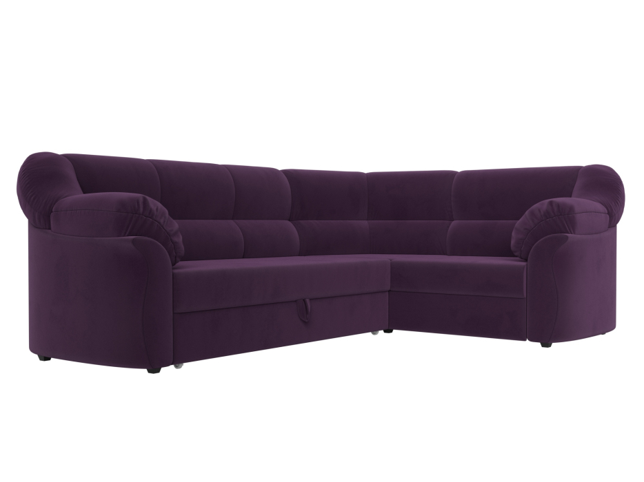 Диваны угловые в гостиную, Диван угловой Карнелла правый угол, велюр