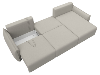 Диван угловой Лига-051 НПБ Лонг угол универсальный, рогожка Амур