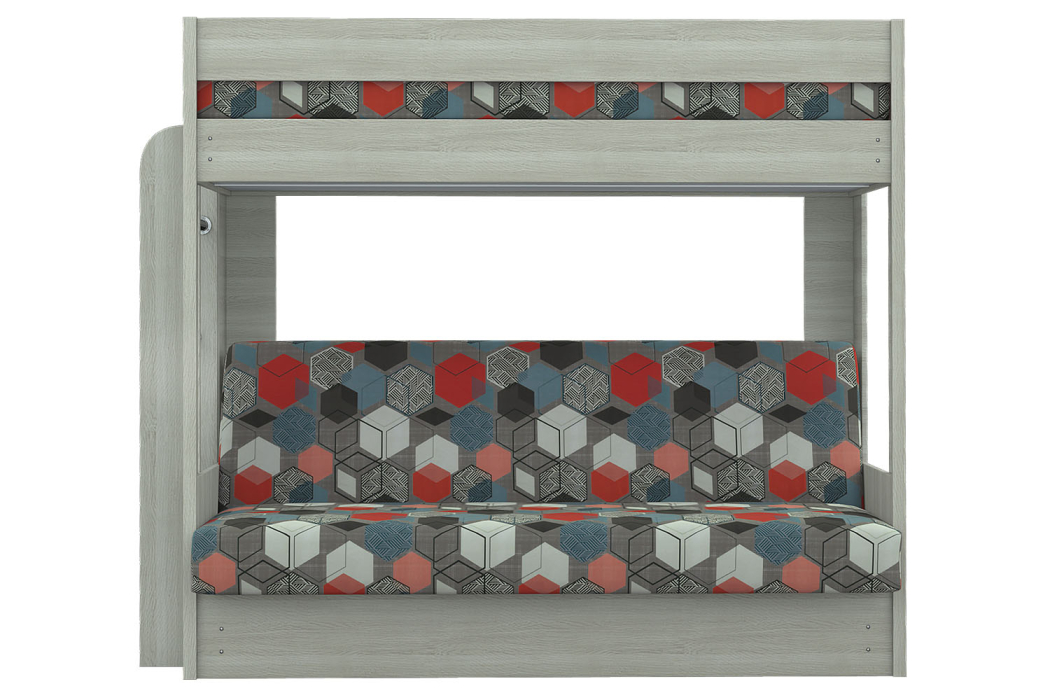 Для подростков, Диван-кровать двухъярусная GEOMETRY Ясень шимо светлый