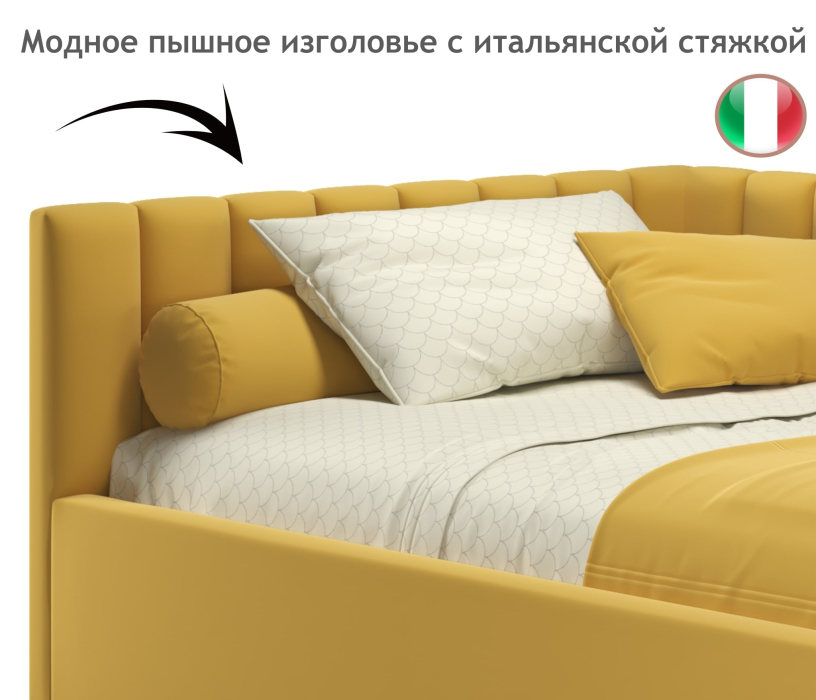 Мягкая кровать, Мягкая кровать Milena 1200 с подъемным механизмом