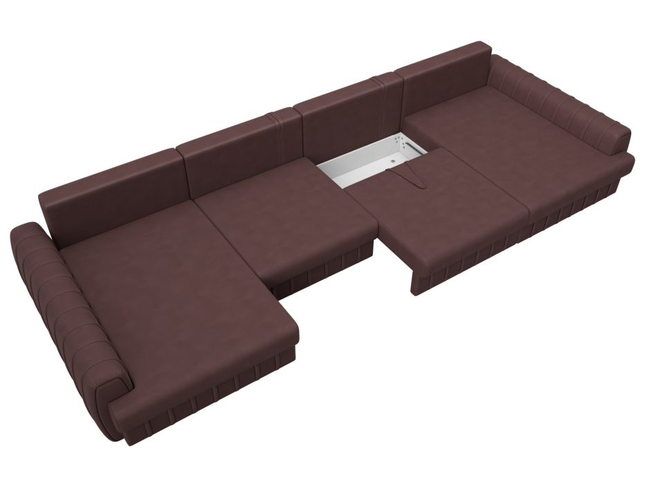 Диваны угловые в гостиную, Диван П-образный Лига-057 НПБ Лонг, замша JOLY