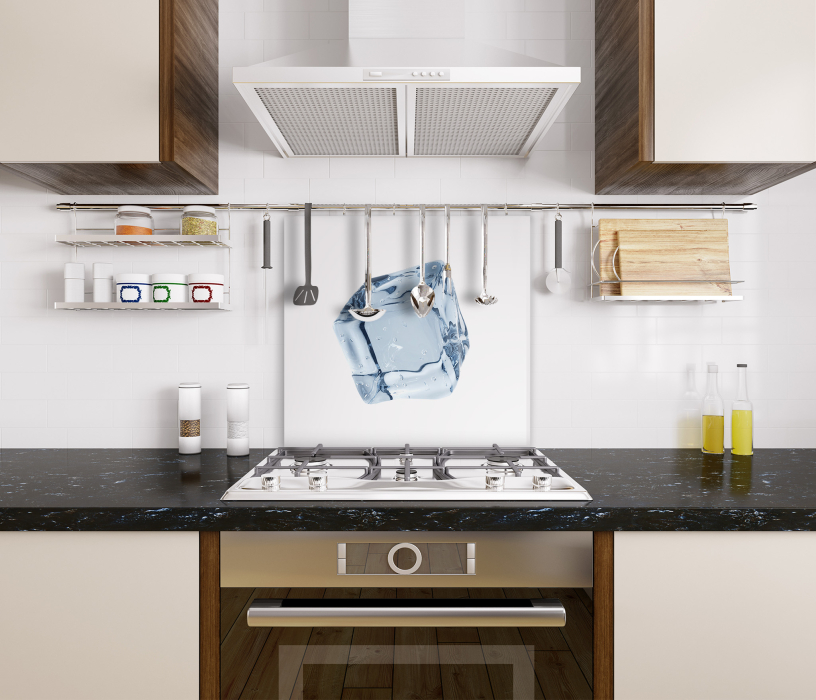 Стеновые панели/Фартуки, Интерьерная панель из стекла 600*600*6 мм MGF66_чистый_лед