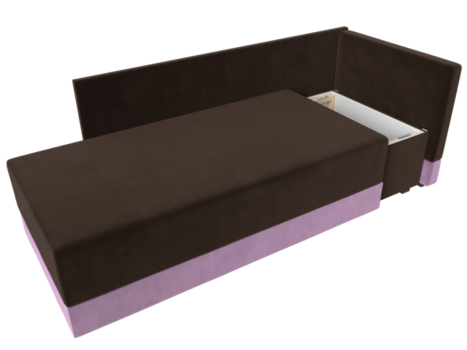 Кушетка диван, Кушетка Никас правая, микровельвет