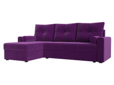 Диваны угловые в гостиную, Диван угловой Верона Лайт левый угол, микровельвет