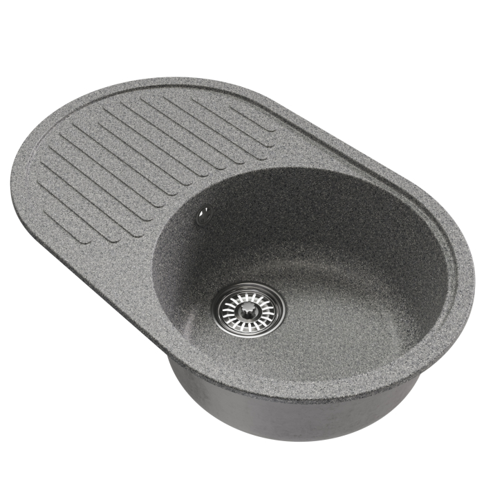 Кухонные мойки, Мойка ML-GM16 овальная с крылом, 730*460*180мм NEW*