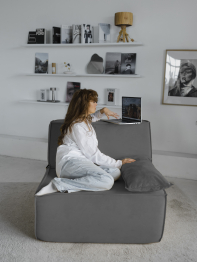 Бескаркасное кресло Клайд,велюр