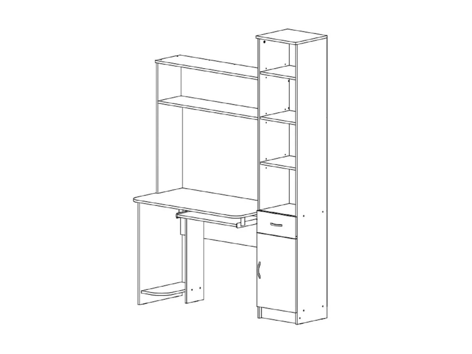 Прямые компьютерные столы, Стол компьютерный Шагус-2