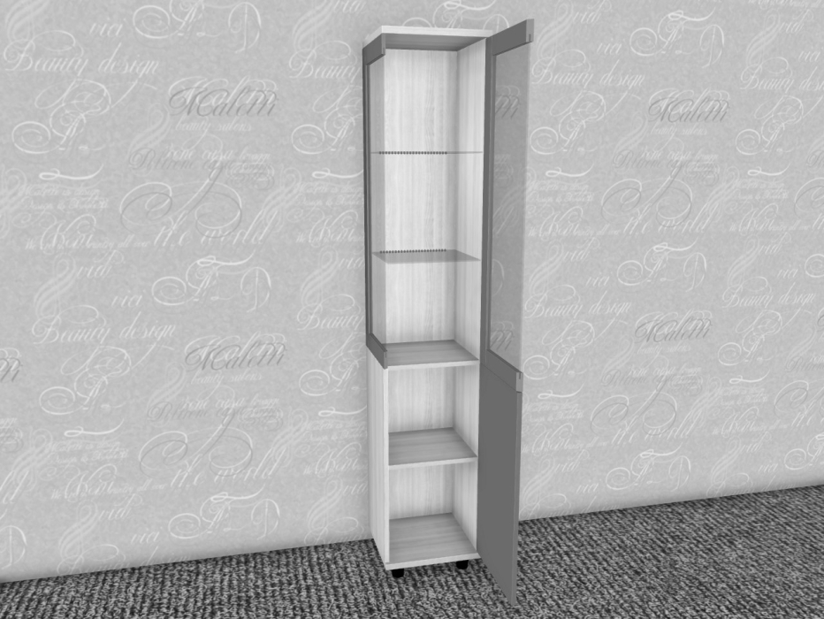 Шкафы пеналы, Модульная система Грейс Шкаф ШК-5068  Гикори Джексон Темный