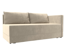 Кушетка диван, Кушетка Никас правая, микровельвет