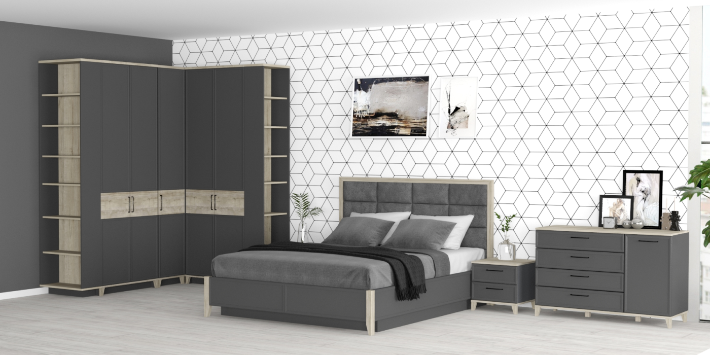 Угловые шкафы, Модульная система AURELIO (модуль 56) Шкаф угловой Правый