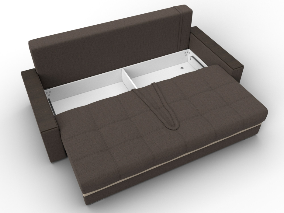 Диваны прямые, Диван прямой с декором Лига-096 НПБ, рогожка Амур / экокожа