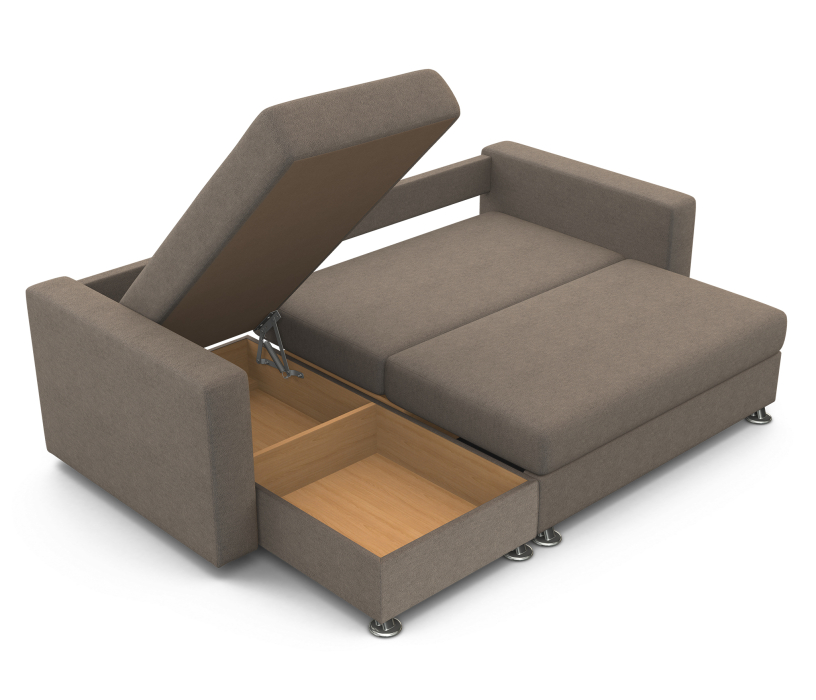 Диваны угловые в гостиную, Угловой диван Ария левый, велюр