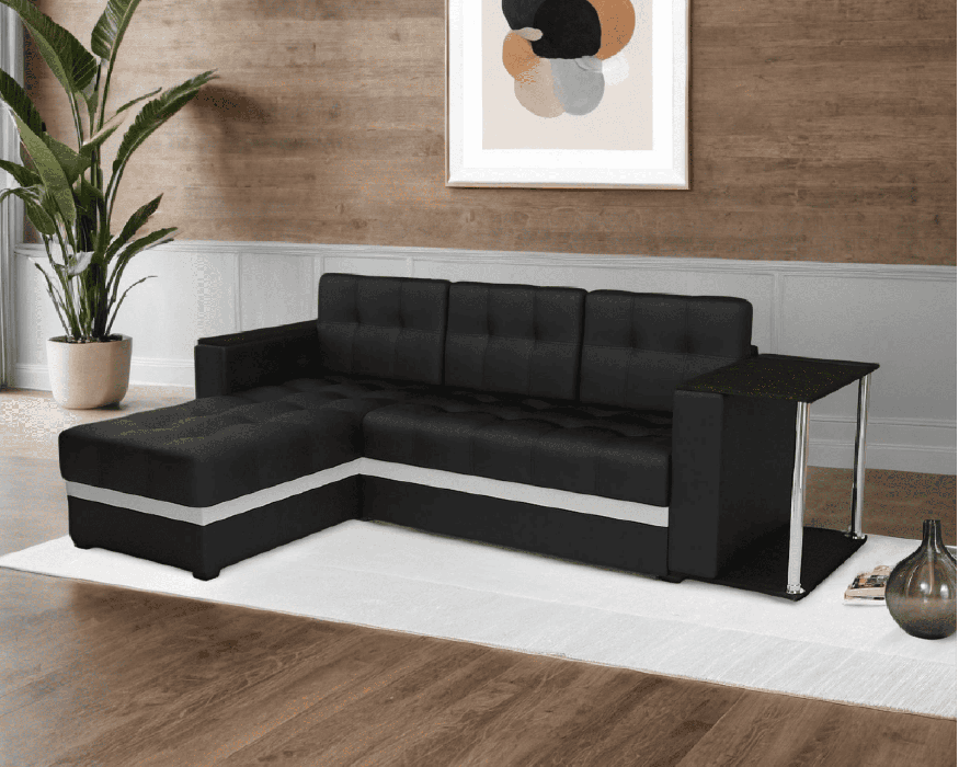 Диваны угловые в гостиную, Диван угловой Атланта (Экокожа)