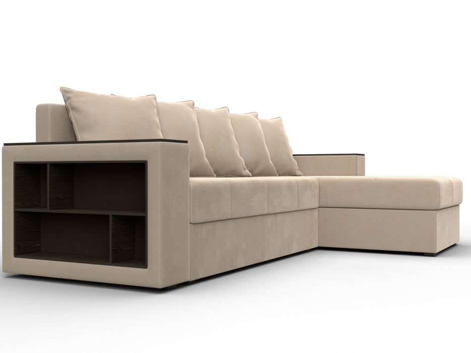 Диваны угловые в гостиную, Диван угловой Дубай Лайт угол универсальный, велюр