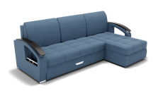 Диваны угловые в гостиную, Угловой диван Дубай-1 с оттоманкой ППУ, велюр