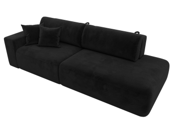 Диван прямой Лига-036 Модерн подлокотник слева, велюр