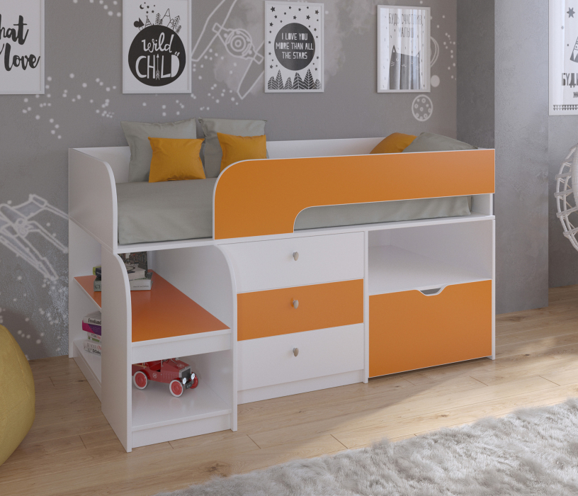 Кровати-чердаки, Кровать-чердак Астра 9 V5 Белый