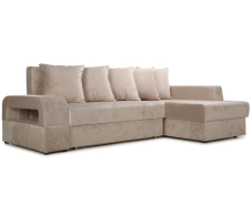 Диваны угловые в гостиную, Угловой диван Марго 1 правый, велюр