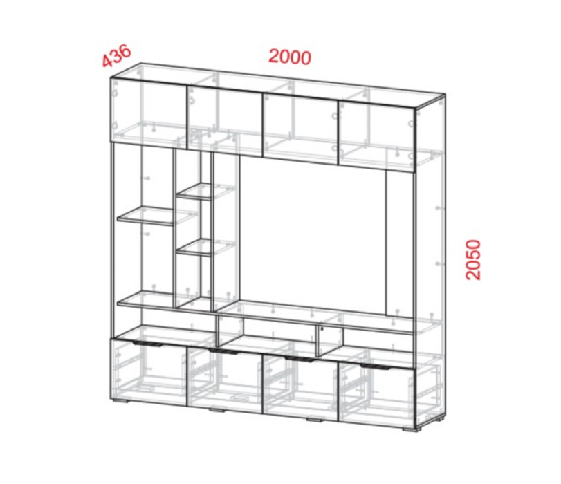 Стенки для гостиной, Гостиная Харди №2