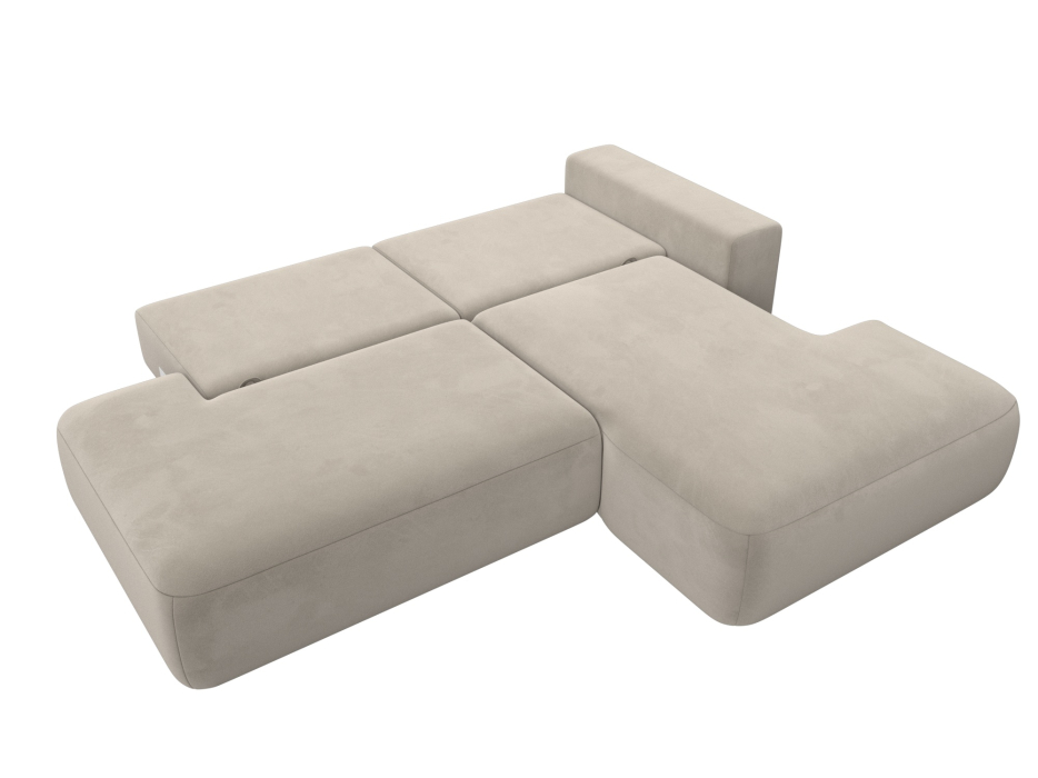 Диваны угловые в гостиную, Диван угловой Лига-036 Модерн правый угол, микровельвет