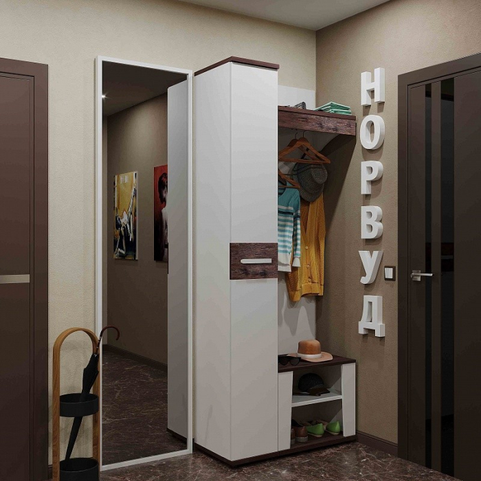 Шкафы пеналы, Шкаф для обуви Норвуд 73