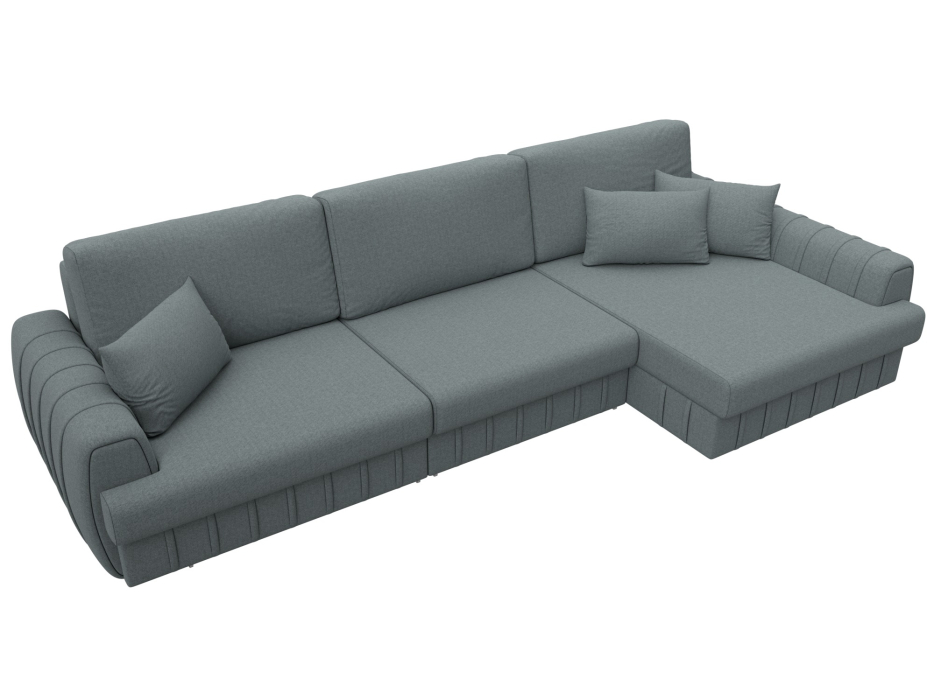 Диваны угловые в гостиную, Диван угловой Лига-057 НПБ Лонг угол правый, рогожка Амур