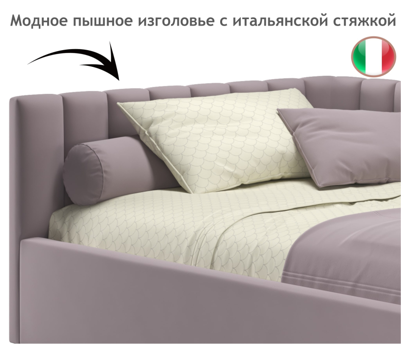 Мягкая кровать, Мягкая кровать Milena 1200 с подъемным механизмом