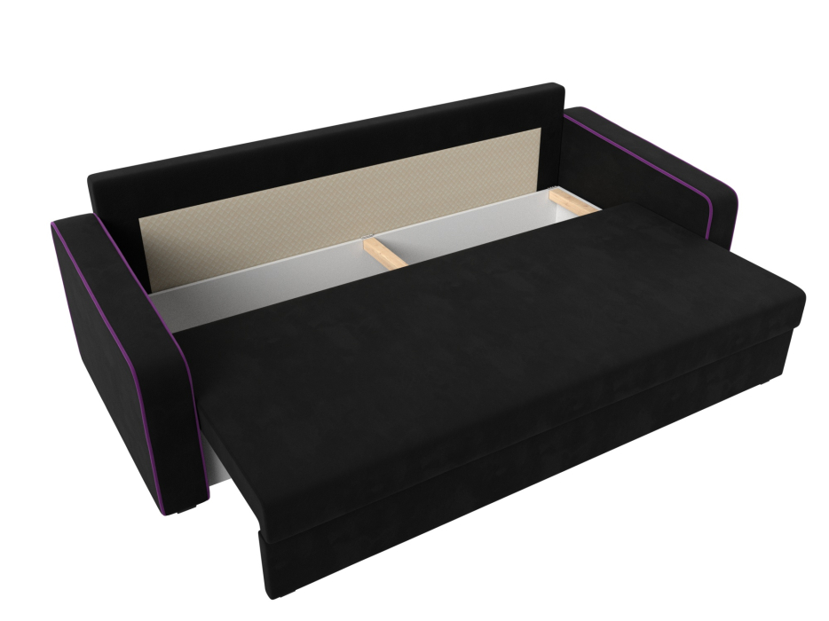 Диваны еврокнижки, Прямой диван Лига-009, микровельвет