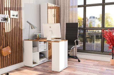 Лидер-8 письменный стол-трансформер и два пенала Лидер-8.