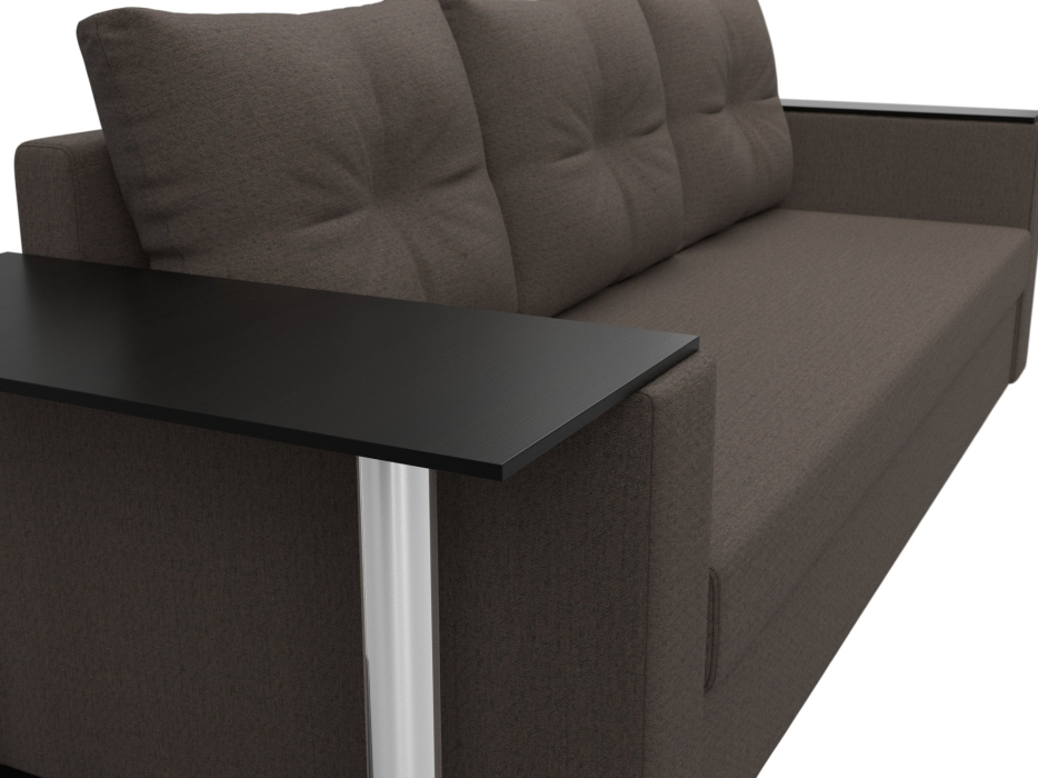 Диваны еврокнижки, Диван прямой Атланта со столом слева, рогожка Амур