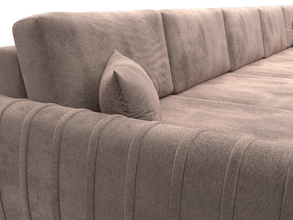 Диваны угловые в гостиную, Диван П-образный Лига-057 НПБ МегаЛонг, велюр TOWER