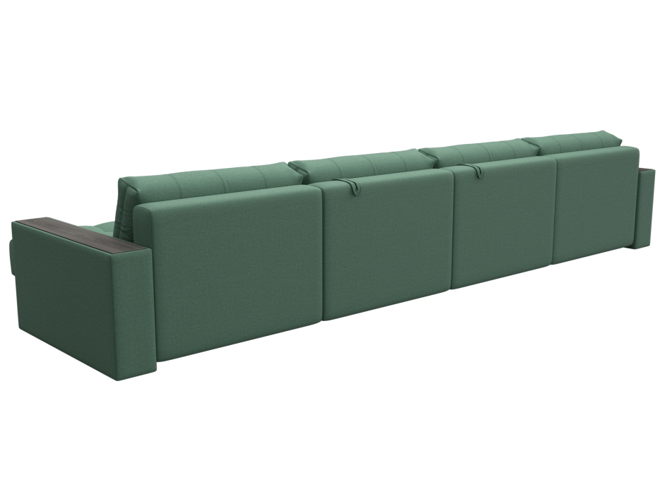 Дизайнерские диваны для гостиной, Диван П-образный с декором Лига-049 НПБ Лонг, рогожка Амур