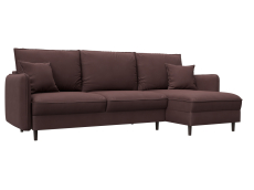 Диваны угловые в гостиную, Диван угловой Лига-064 НПБ угол универсальный, замша JOLY