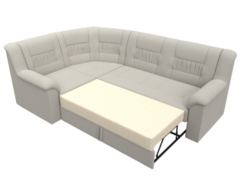 Диван угловой Карелия левый угол, рогожка Амур