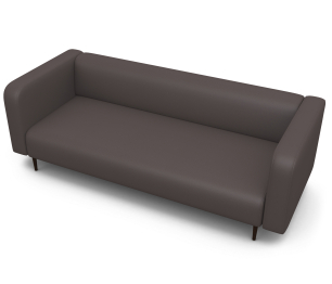 Диван офисный 3-х местный Акцент экокожа